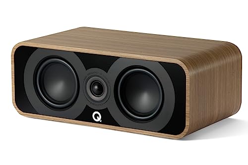 Q Acoustics 5090 Center Channel Speaker Holme Oak - 2 x 4.5 Mid/Bass Drivers, 1 x 1 Tweeter - Stereo System for Home Theater Entertainment Center, Surround Sound System for TV/Record Player