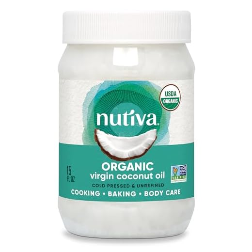 Nutiva Organic, Cold-Pressed, Unrefined, Virgin Coconut Oil from Fresh, non-GMO, Sustainably Farmed Coconuts, 15-ounce