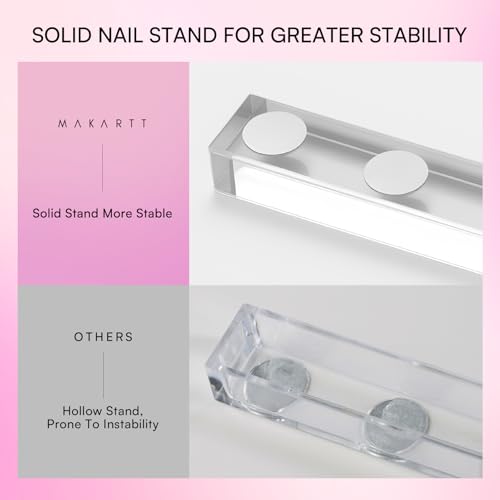 Image of Makartt Nail Stand for Press On: Nails Display Holder Holo Pink