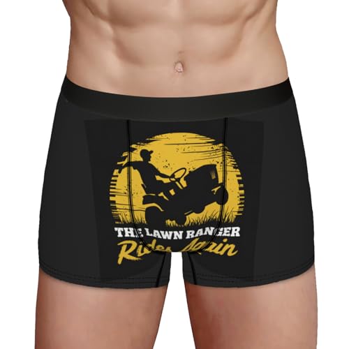 Funny Gardening Gift Retro Lawn Mower Boxer Brief for Men, Ultra Soft, Breathable Underwear3