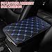 HZEL Car Center Console Cushion Pad, PU Leather Vehicle Armrest Protection Cover, Waterproof Automotive Interior Arm Rest Seat Box Mat Accessories, Universal for SUV, Sedan, Truck (Black/Blue)