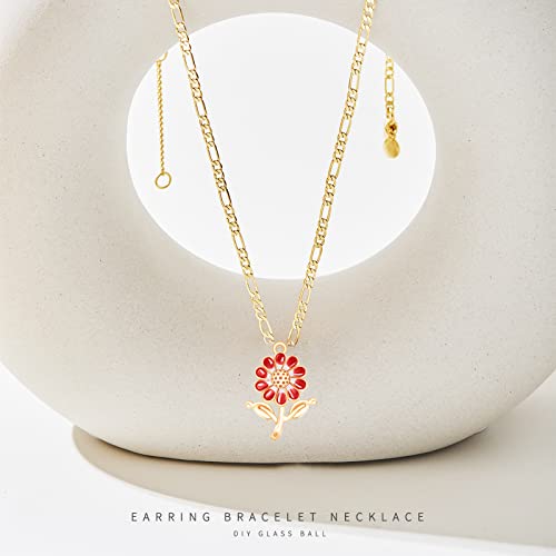 Mesarch 30Pieces Kc Gold Enamel Sunflower Charms Pendant Alloy Sunflower Charms Bead Pendant Daisy Flower Charms For Diy Jewelry Making Necklace Bracelet Earrings #TOP5