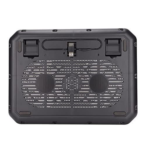 Base para laptop con ventiladores dobles y ángulo ergonómico miniatura 5