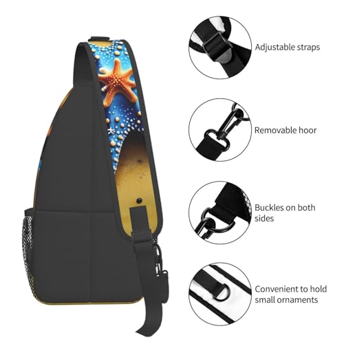 Mochila bandolera deportiva unisex con estampado de estrella de mar miniatura 5
