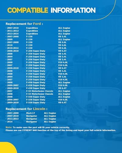 Image of PHILTOP Air Conditioner AC Compressor for Ford F150 2009,2010 4.6L,2007-2008 4.6L /5.4L,2010-2014 6.2L,Expedition /Navigator 2007-2014,Mark LT 07-08,F250 /F350 Super Duty 08-10 6.4T,07-08 6.8L,07-09 5.4L
