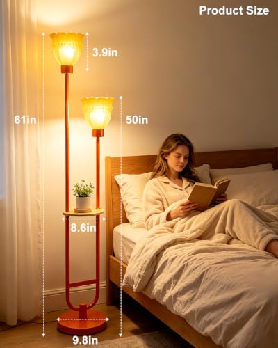 Image of Lightdot Globe Floor Lamp with LED Bulbs Included, Dimmable Floor Lamps,Unique Modern Standing Tall Lamp for Bedroom Living Room /Sofa Beside /Corner Decor-Gold