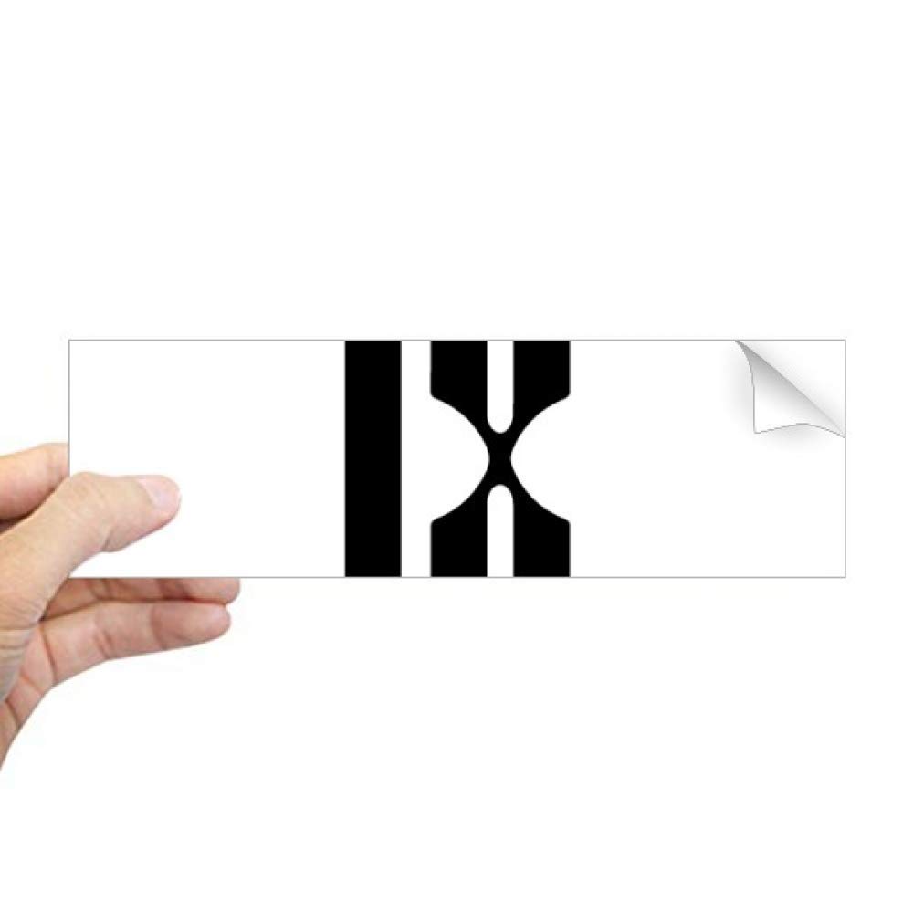 Sticker pour fenetre noir silhouette rectangle a motif chiffres romains durable