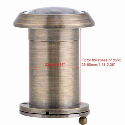 Home Door Viewer, 220 Grados Visor Óptico de Vidrio para Puerta, Kit de Mirilla de Ángulo Amplio para Seguridad en el Hogar (Bronce) miniatura 4