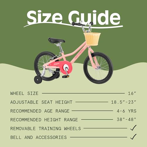 Image of Retrospec Koda Plus Kids Bike for Boys & Girls Ages 4-6 Years - 16 inch Children's Bicycle, Adjustable Seat & Handlebars