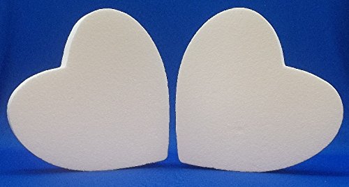 2 PC Set EPS Styrofoam Hearts 12x2