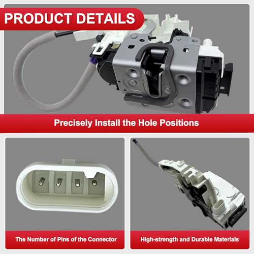 Image of 4 Pins Front Right Passenger Side Door Latch Lock Actuator Compatible with Mercedes-Benz C300 C350 C63 AMG E350 E550 E63 AMG GLK350,Replace for 2047201835,A2047201835