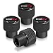 iPick Image for - Honda Civic Type-R in Black on Black Aluminum Tire Valve Stem Caps