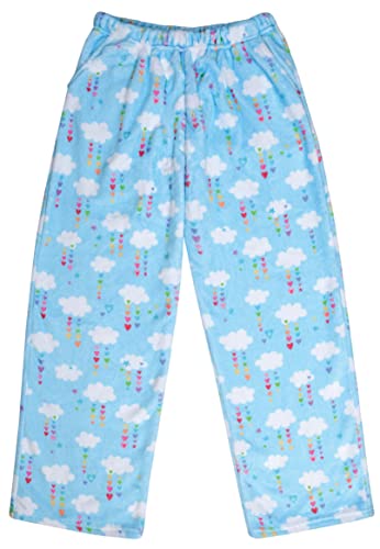 Iscream Big Girls Pretty Print Silky Soft Plush Pants - Cheerful Clouds, Medium (10/12) #TOP17