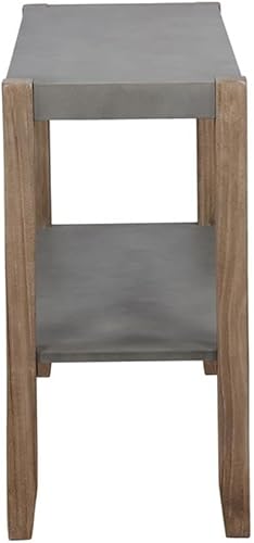 Miniatura 6 de Alaterre Furniture Newport - Mesa consola de madera y hormigón sintético de 40 pulgadas de largo con estante