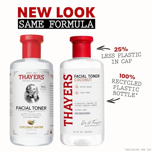 THAYERS Alcohol-Free, Hydrating Coconut Water Witch Hazel Facial Toner with Aloe Vera Formula, Vegan, Dermatologist Tested and Recommended, 12 Oz (Packaging May Vary) image 2