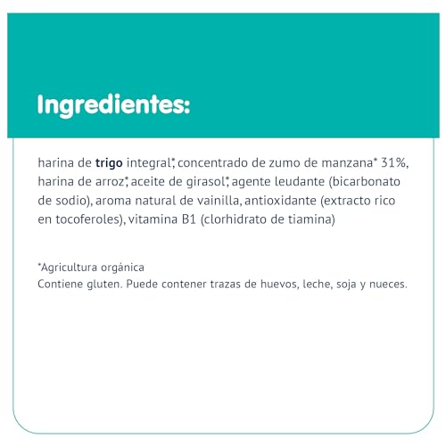 Miniatura 5 de Fleur Alpine Galletas Para Bebés Con Jugo De Manzana - 18x2 Bocadillos Orgánicos Para Papilla Suave Para El Desayuno O Un Refrigerio Diurno Galletas Integrales Fáciles Sin Azúcar Añadida 6 Meses