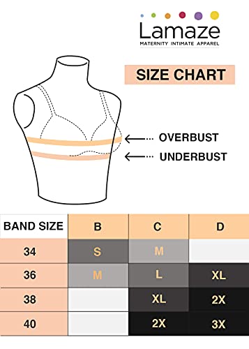 Lamaze Womens Cotton Spandex Sleep For Nursing And Maternity Full Coverage Bra, Heather Grey, Large Us #TOP5