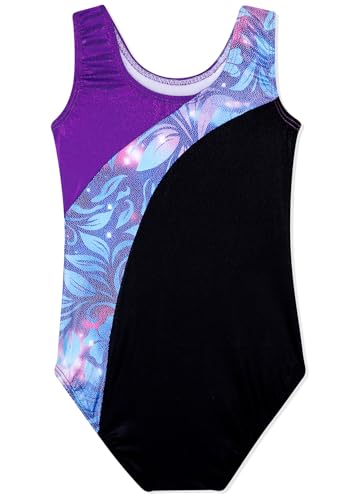 Image of DAXIANG Gymnastics Leotard Rainbow Stripes Ballet Tutu 2-15 Years
