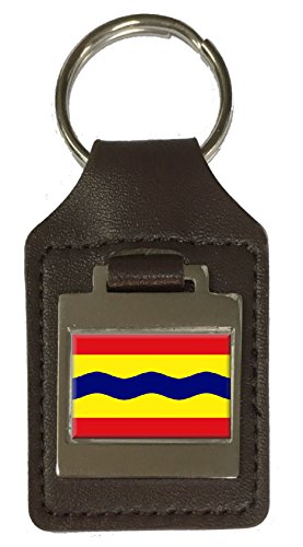 Porte-clés en cuir gravé Overijssel : l'idée cadeau symbolique et durable pour vos proches
