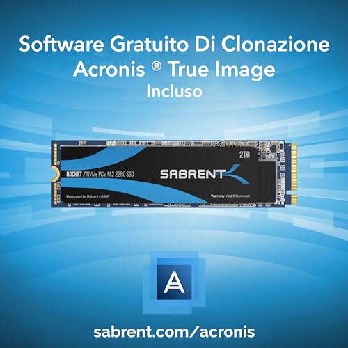 SSD 2TB, SSD interno, Rocket SSD NVMe PCIe M.2 2280, Disco a stato solido ad alte prestazioni, Lettura fino a 3400 (MB/s), (SB-ROCKET-2TB) - Hdd - Immagine 2
