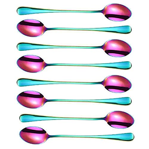 Hoshen 7.6 Inch Stainless Steel Ice Spoon, Mixing Spoon, Long-Handled Dessert Coffee Spoon, Ice Cream Spoon - Image 3