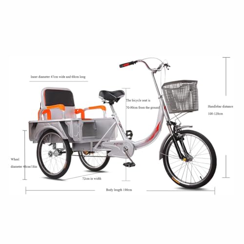 Triciclo 2 en 1 para Adultos, 20 pulgadas miniatura 7