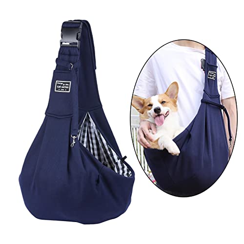 Transportín plegable para mascotas con correa para el hombro bolso azul oscuro perros gatos 7
