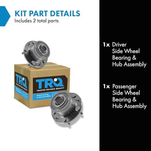 Image of TRQ Left and Right Wheel Bearing and Hub Assembly Set 2 Piece