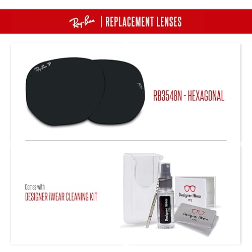 Ray-Ban Original HEXAGONAL RB3548N Replacement Lenses+BUNDLE with ACCESSORY EYEWEAR KIT4