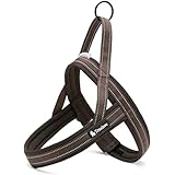 cocomall 喉に優しい犬用ハーネス 犬用胴輪 TRUE LOVE日本授権店 ドッグ ペット用品 お出かけハーネス 3M反射材料 訓練用 ナイロン製 小型犬、中型犬、大型犬に向け 通気性 調節可能 おしゃれ 夏に対応 (XXXS, ブラウン)