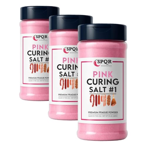 Image of Curing Salt No.1. Quick Cure Premium Prague Powder XL 1.5 Pound Bottle by SPQR Seasonings (Pack of 3)