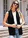Veryoung Women's 2025 Sleeveless Cardigan Sweaters Fashion Casual Soft Knit Business Coat Vest with Cozy Pockets, Black, X-Large