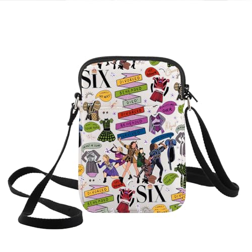 KEYCHIN Six Queen Crossbody Bag Six Queen Fans Gifts Six Queen Theatre Shoulder Bag Musical Six Queen Merch (Six-CB)