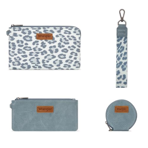 Image of Montana West X Wrangler Keychain Wallets for Women Dual Pouch Wristlet