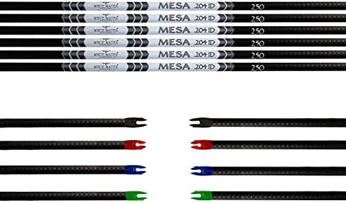 White Water Archery Mesa 3K Carbon Weave Arrow Shafts .204 6PC Pack Choose Spine Nock Color Inserts White Water Archery Mesa 3K Carbon Weave Arrow Shafts .204 6PC Pack Choose Spine Nock Color Inserts