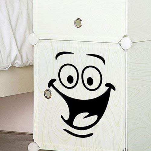 Sticker mural toilettes avec smiley visage déco salle de bains - 2