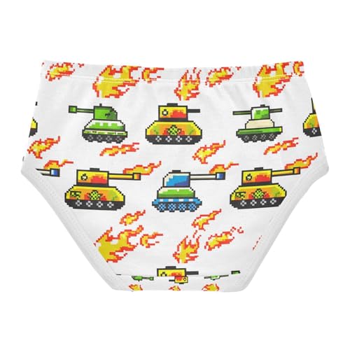 Pixel Art Tanks Flames Toddler Girls's Underwear 2T 202c13392