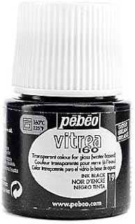 Pebeo Vitrea 160 Glass Paint Ink Black Gloss 45 ml [Pack of 3 ]