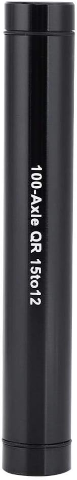 VGEBY1 Thru Axle Hub Adapter, 15mm to 12mm Aluminuim Alloy Quick Release Thru Axle Hub Adapter(Black)