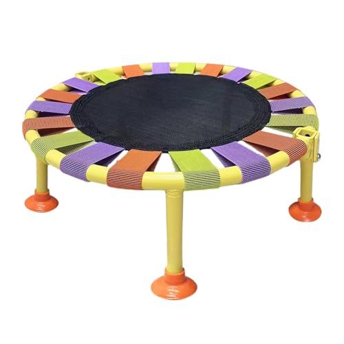 Trampolín compacto y flexible para fitness, equipo de ejercicio para interiores, portátil, redondo, juguete de salto para niños pequeños, divertido reboteador para entrenamientos en casa, seguro y