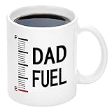 Dad Fuel Mug Father's Day Mug Novelty Coffee Mugs for Dad Birthday Gift for Father Dad from Daughter Son Child 11 oz