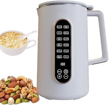 Nut Milk Maker 1000ml, 8-in-1 Automatic Soy Milk Machine with Delay Start, Keep Warm & Auto Clean Functions for Home