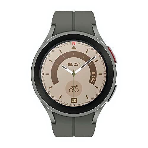 Samsung Galaxy Watch5 Pro 45 mm titanfarben grau intelligente Uhr mit Sportband Anzeige 3,46 cm 1.4" 16 GB NFC Wi-Fi Bluetooth 46.5 g – Ansicht 2