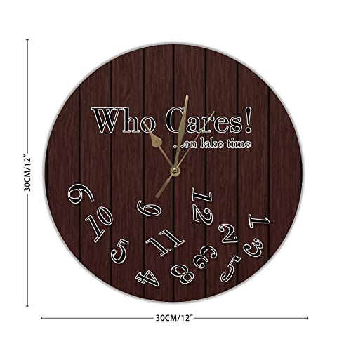 Reloj de pared redondo de madera 12 pulgadas silencioso miniatura 2