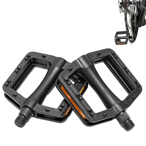 WJnflQN Pedales para bicicletas, pedales de hoja de noche, almohadillas de baño antideslizantes de repuesto, pedales con reflectores, equipo de equitación, accesorios de ciclismo para hombres, mujeres