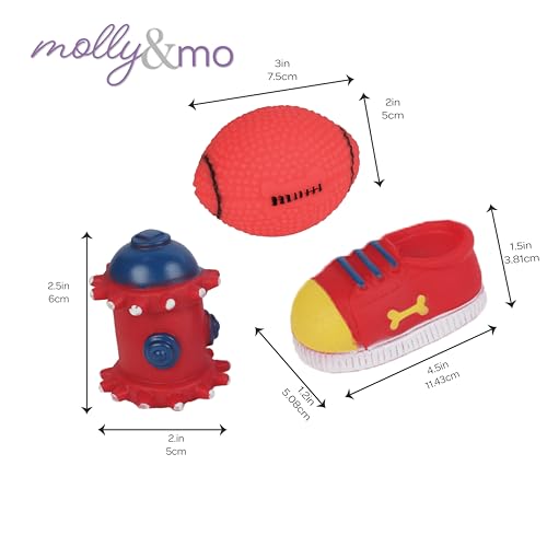 Molly & Mo Juguete Mordible para Perro - Set de 3 miniatura 5