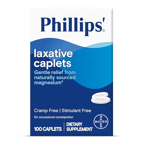 Phillips' Laxative Caplets, With Naturally Sourced Magnesium Supplement