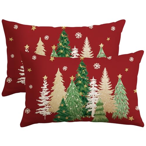 Artscope 2er-Set Weihnachten Kissenbezüge, Dekorativ Kissenbezug...