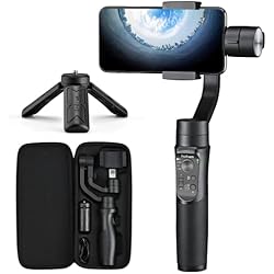 Palo Selfie Estabilizador Movil hohem Gimbal Estabilizador para Móvil, 3-Ejes Gimbal Movil, Stabilizer Ligero con Batería Soporte para 13H, Carga 280g, Ideal para Smartphone iOS&Android iPhone 15 Pro MAX/Huawei/Samsung/Xiaomi