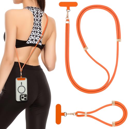 Image of VVAAGG Cell Phone Lanyard for iPhone: Crossbody Phone Strap Adjustable Neck Wrist Strap Anti Theft Long Lanyard Travel Essential for Women Most iPhone and Android Smartphones